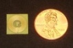 The RFID sensor next to a US penny. Photocredit: Businesswire